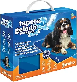 JAMBO PET Tapete Gelado Refrescante para Cães e Gatos Tamanho Grande 90 x 60