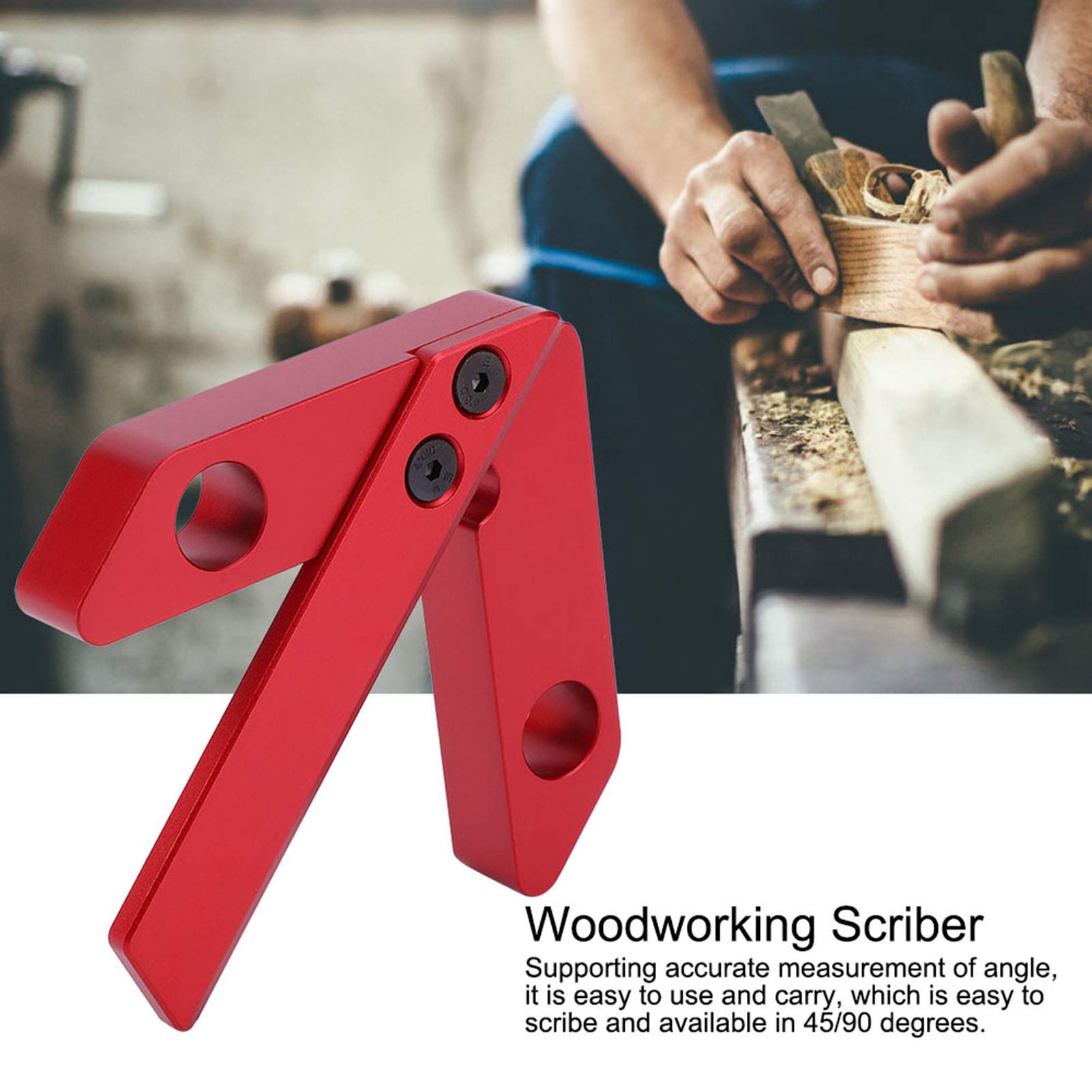 ANKROYU Woodworking Gauge, Aluminum Alloy Right Angle Scriber, 45 90 Degrees Measurement Layout Tool