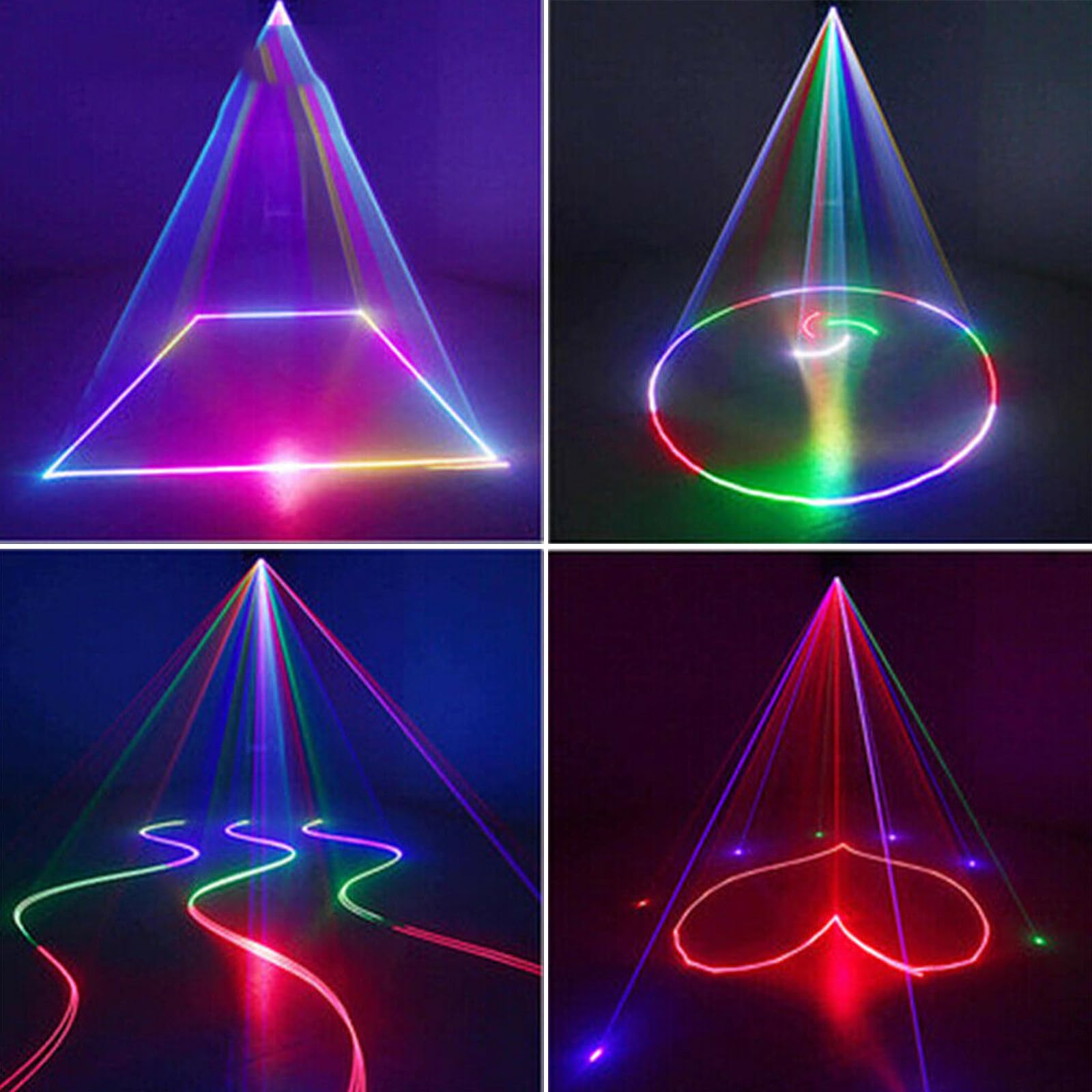 Show 2000 mW RGB DMX-512-20Kpps - Luce da palcoscenico animazione DJ Disco Beam Moving Head Palcoscenico DMX512 Spot Illuminazione per circa 1399-3229ft² superficie È adatto per DJ, Bands, bar, pub