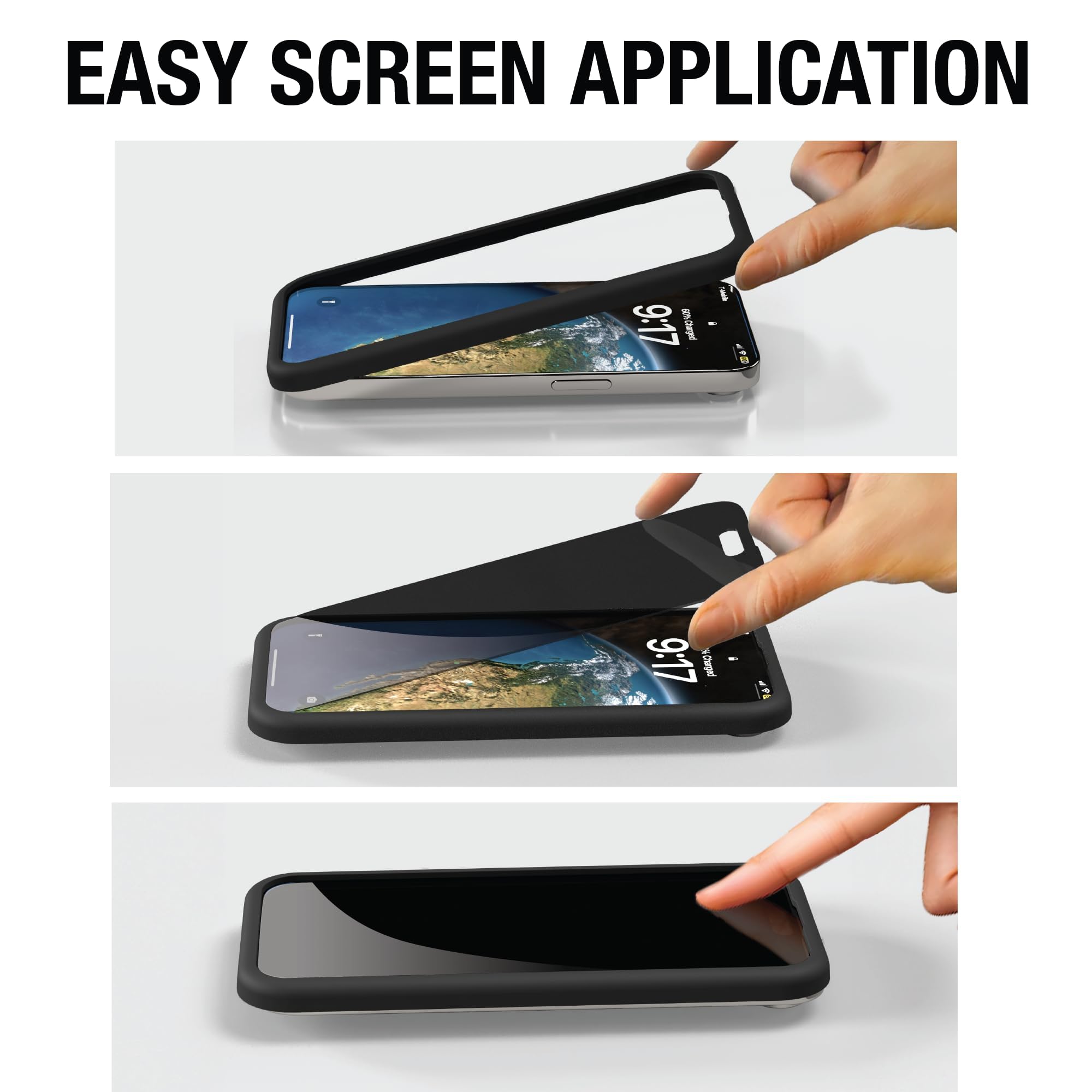 DEWALT Strapazierfähige Displayschutzfolie für iPhone 16 Pro, 2 Stück | Sensorschutz, Dynamic Island Kompatibel, Anti-Spy Panzerglas [9H Härte] Case Friendly Hohe Reaktion, HD Qualität