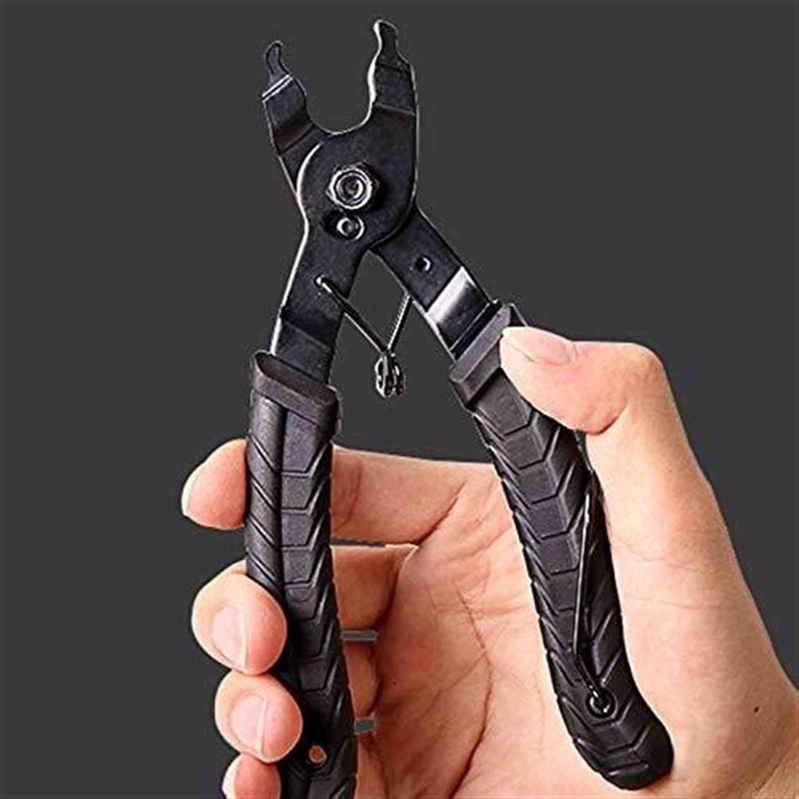 Alicates para bicicleta, herramienta de extracción y reparación de hebillas mágicas para abrir y cerrar cadenas, llave inglesa, alicates de eslabones portátiles, divisor de cadena de ciclismo