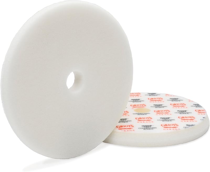 BOSS 6.5" Fast Correcting Foam Pads for Car Polishing and Detailing, Buffing Pads for Moderate to Severe Scratch Removal, Set of 2