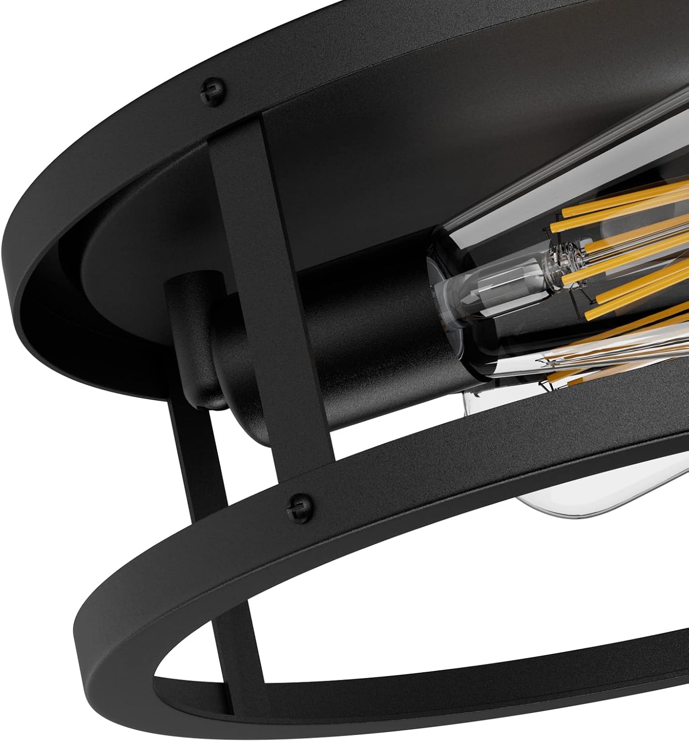 Tipace 2-Light Industrial Semi-Flush Mount Ceiling Light Fixtures,Farmhouse Black Close to Ceiling Lights with Metal Cage Shade for Corridor,Entryway,Passway,Hallway,Kitchen(Bulb not Include)