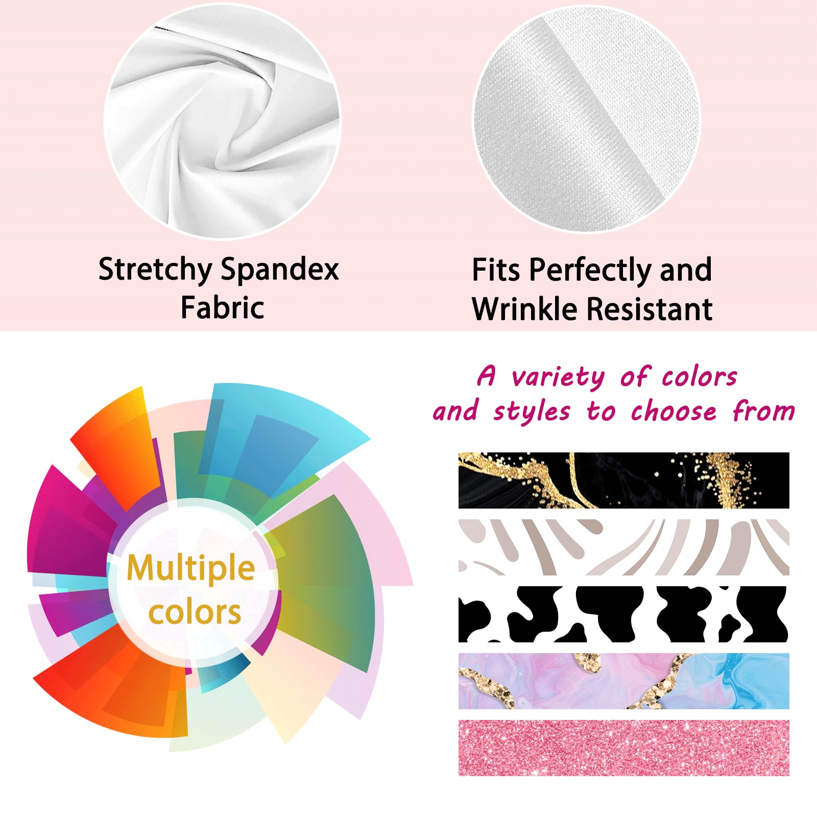 3 Stück Bogen-Hintergrundabdeckungen – Spandex, Disco-Kuh-Design, 1,2/1,5/1,8 M – Für Geburtstagsfeiern, Mottopartys & Dekoration
