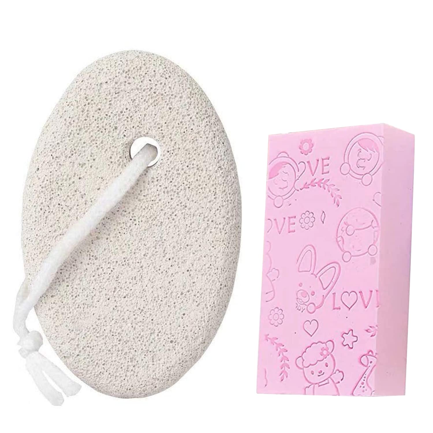 Glamlooks Professional Combo of Pumice Stone Foot Scrubber for Dead Skin, Pedicure Tool for Feet with Body Scrubber Bath Sponge Dead Skin Remover For Shower Multicolor, Pack of 2 Pieces. (B0BPPR6QRY) Amazon Price History, Amazon Price Tracker