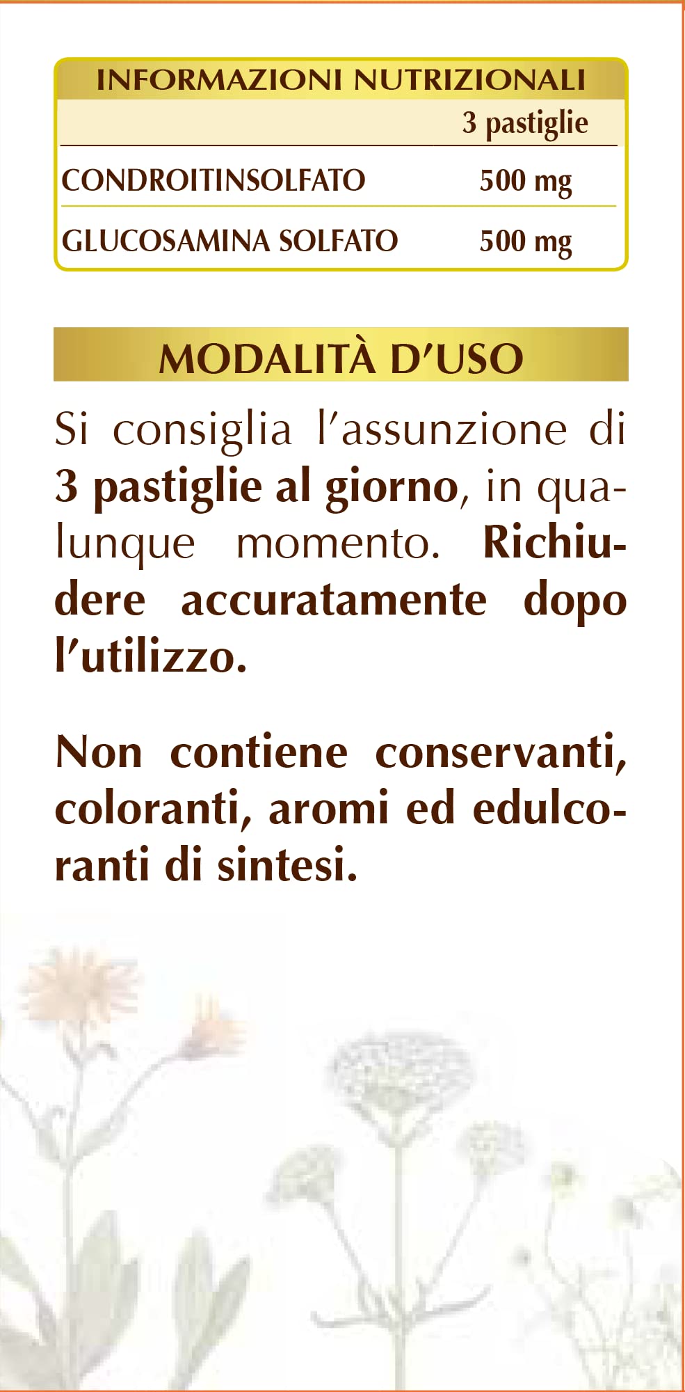Dr Giorgini Condroitin Glucosamina Pastiglie - 50 g