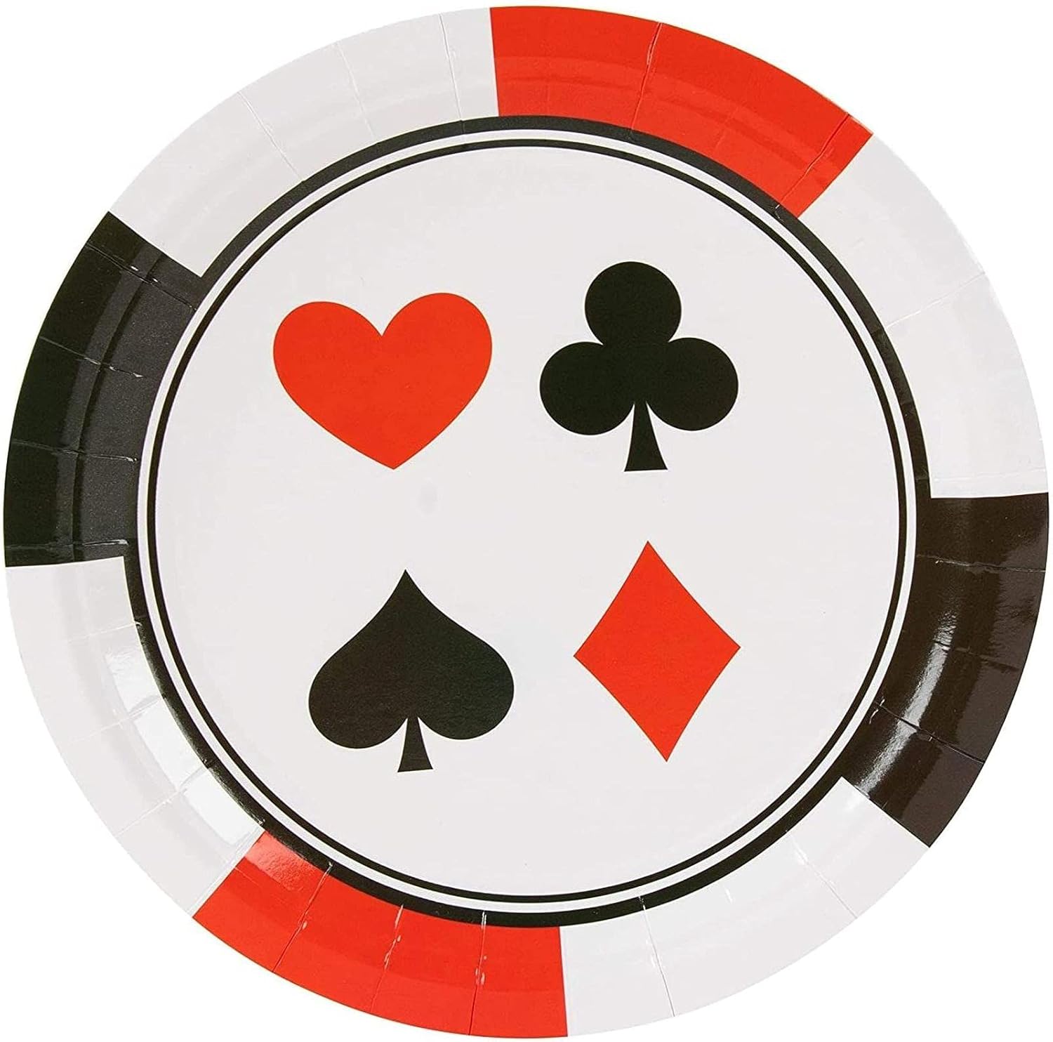 Blасk Frіdау - 60% оƒƒ Poker & Casino Card Night Plates - 80 Disposable Dinner Paper Plates 9 x 9 inches