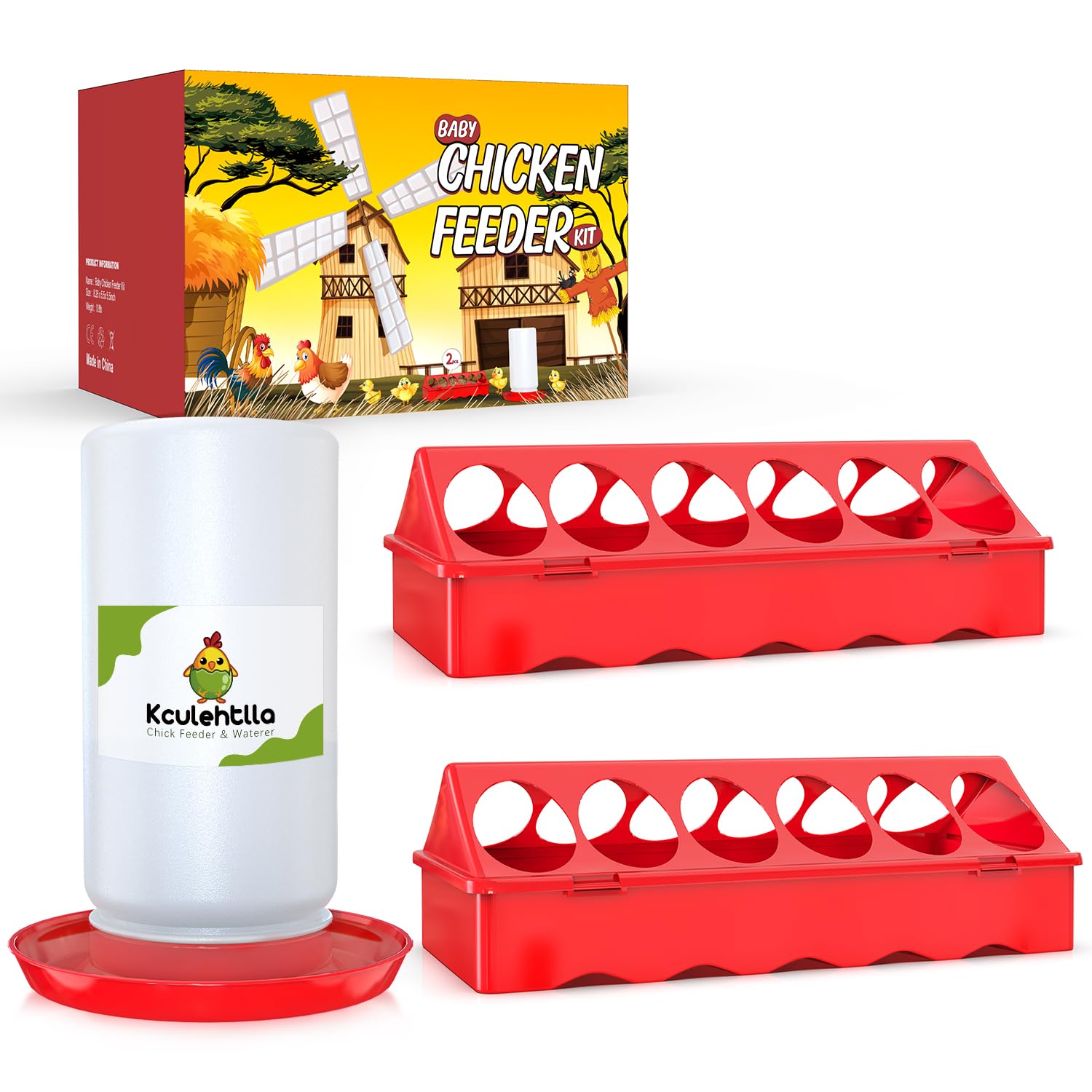 Kculehtlla Chick Feeder Kit