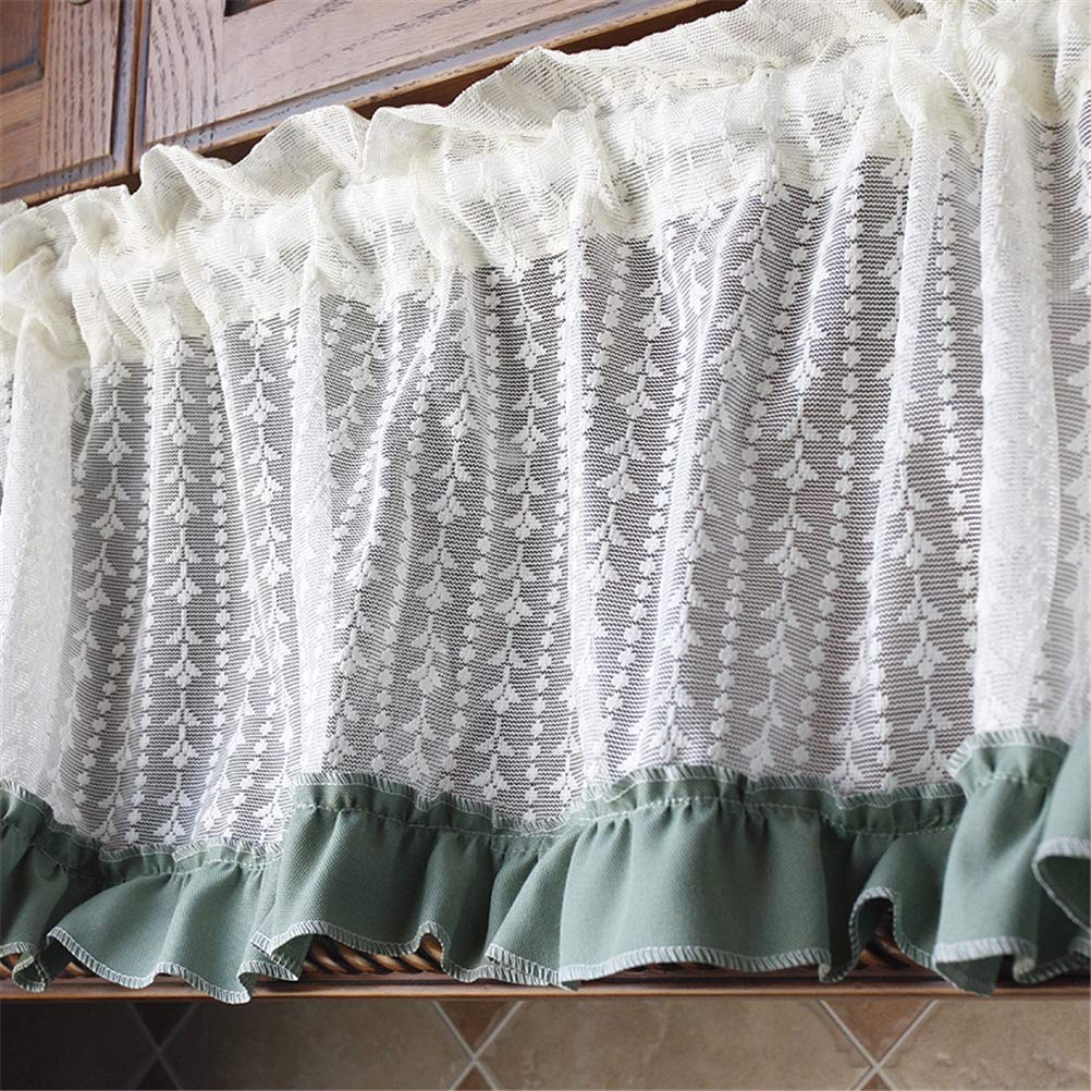 Krótkie zasłony, Zasłona Sheer Valance, krótka zasłona do kuchni(W x H 200x58cm)