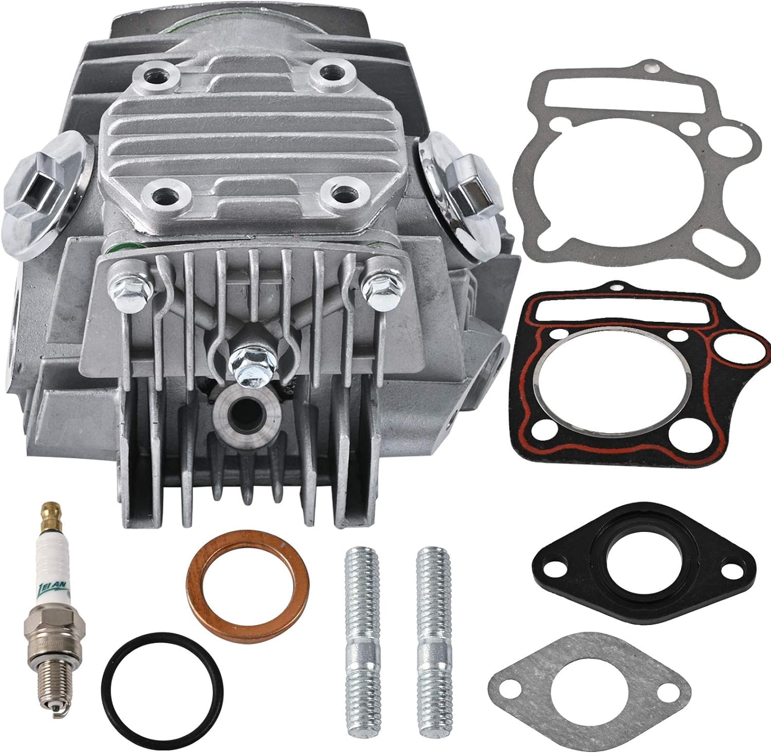 52.4mm Complete Cylinder Head Valves Assembly Replacement for 4 Stroke Chinese TaoTao Coolster ATV 110cc Pit Quad Dirt Bike Go Kart