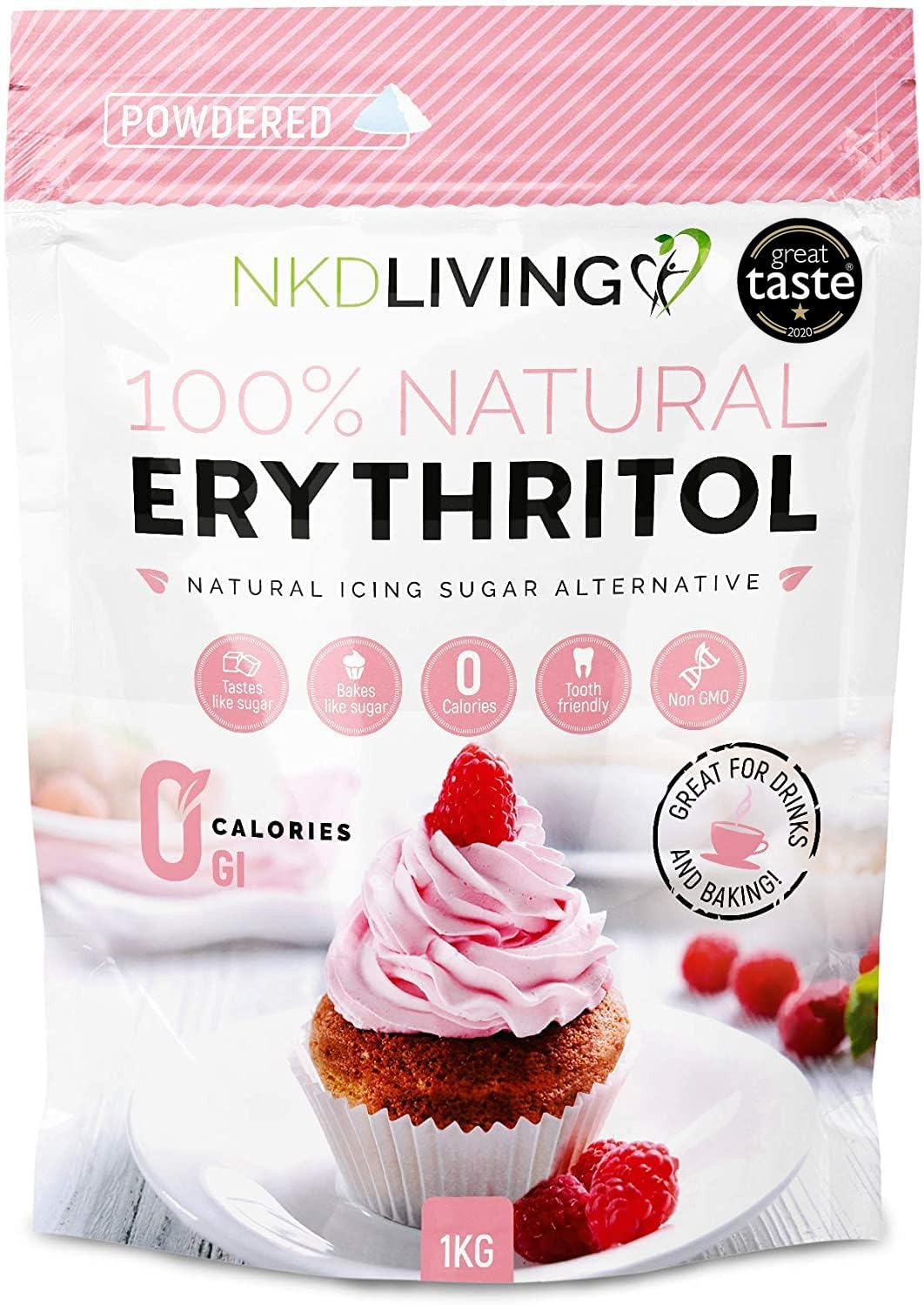 Powdered Erythritol - Zero Calorie Icing Sugar 1kg (2.2 lb)