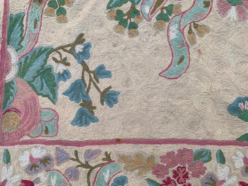 4x6 Vintage Handmade French Style Aubusson Needlepoint Rug – Home Decor Carpet – 175 × 123 cm