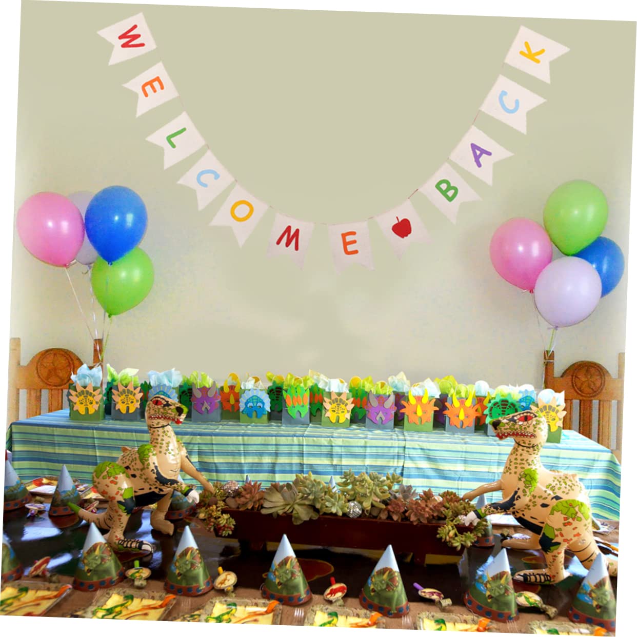 EXCEART 3pezzi Banner Juta Welcome Back Con Lettere Decorative Per Feste Scolastiche e Decorazioni Per Ingressi Per Eventi Interni Ed Esterni Addobbo e Divertente Per Scuole e Case