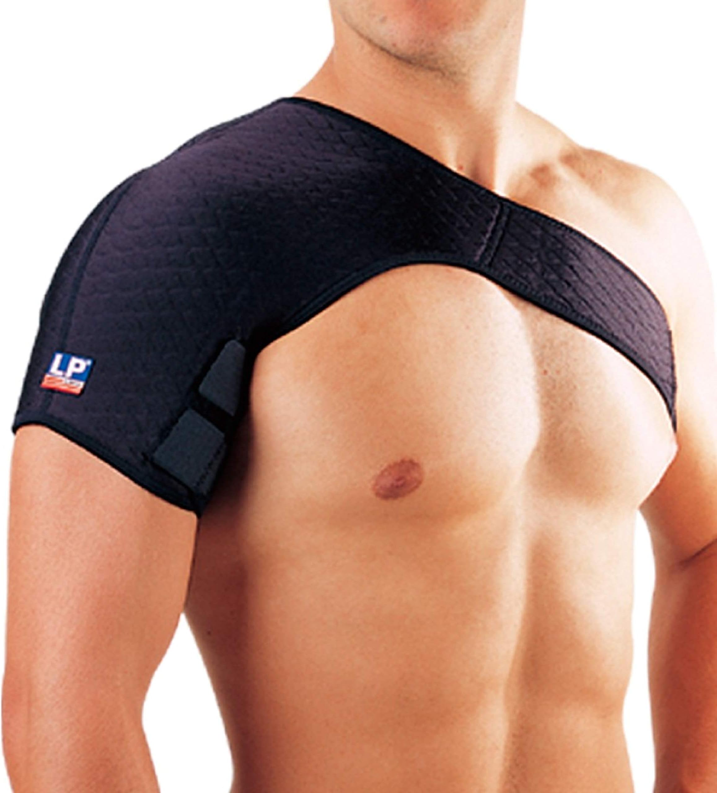 LP Support 538CP Shoulder Bandage - Breathable Shoulder Protector from The Extreme Series, Sizes:XL, Color:Black