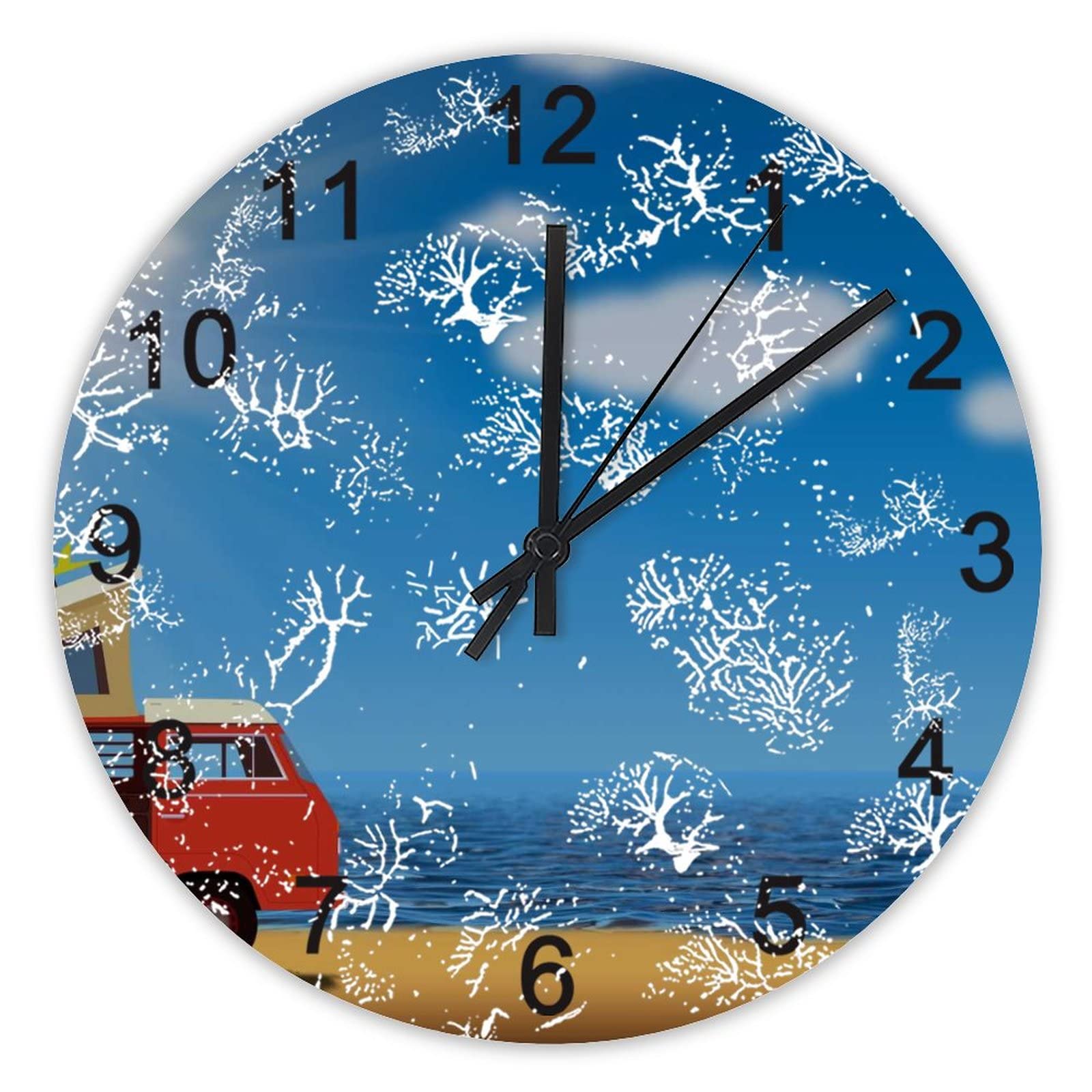 Horloge murale silencieuse résolvant les bruits de tic-tac dans la cuisine