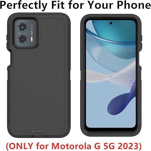 Miniatura 7 de Funda para Motorola Moto G 5G 2023, Defender Case Soft TPU Hard PC Heavy Duty a prueba de golpes a prueba de polvo 3 en 1 cubierta de teléfono para