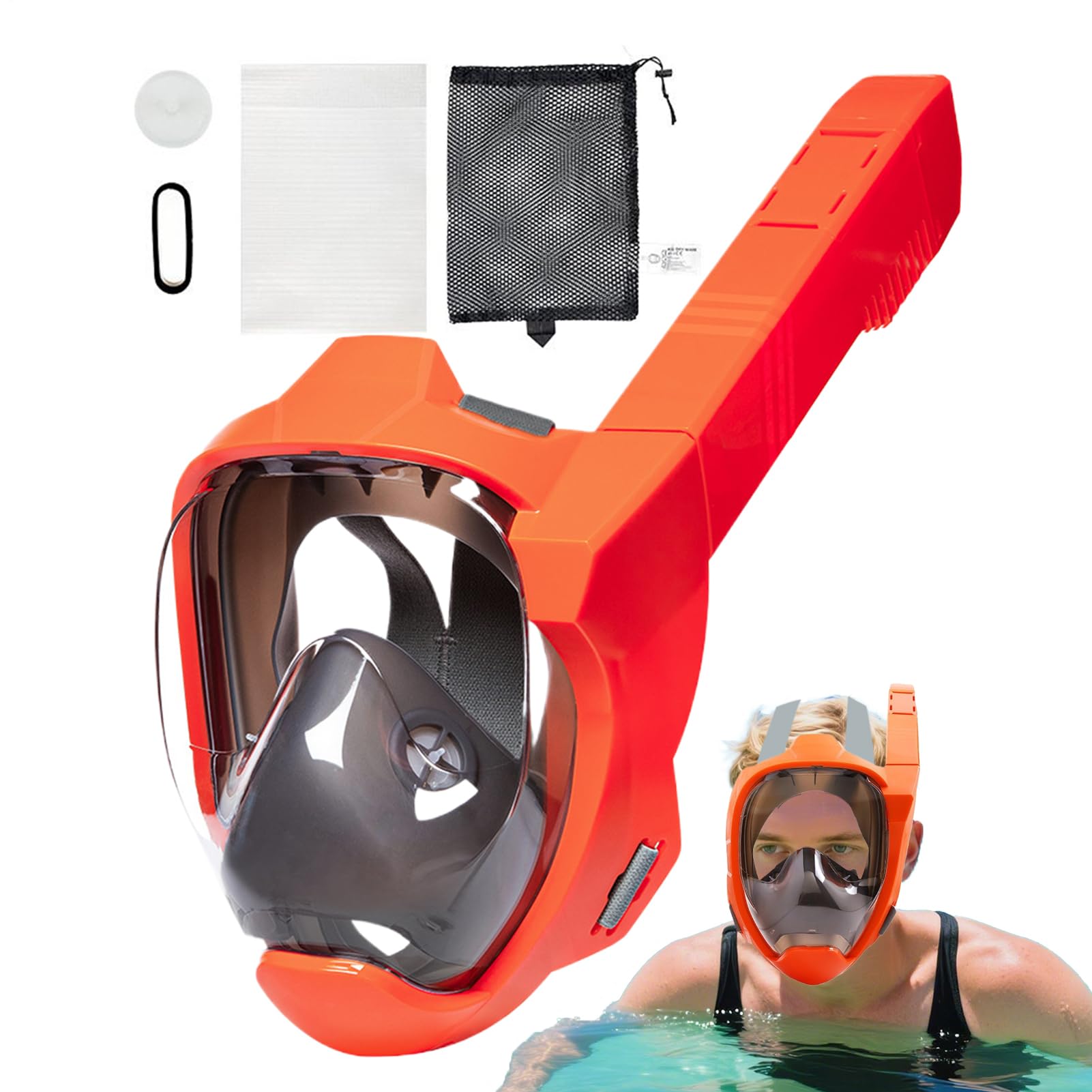 Máscara de Snorkel Adulto Equipo Facial Completo Antigoteo con Visión | Máscara Snorkel Facial Completa Adultos Para Buceo, Natación En Piscina, Viaje Subacuático, Mujeres Y Hombres