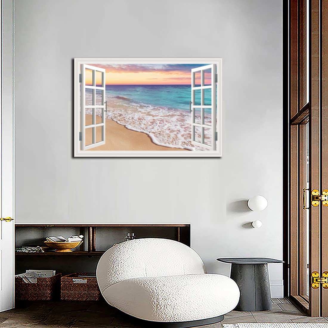 ArteWOODS Leinwandbild Ozeanwelle – 50,8x101,6 Cm, Meer & Sonnenuntergang, Für Wohnzimmer & Schlafzimmer