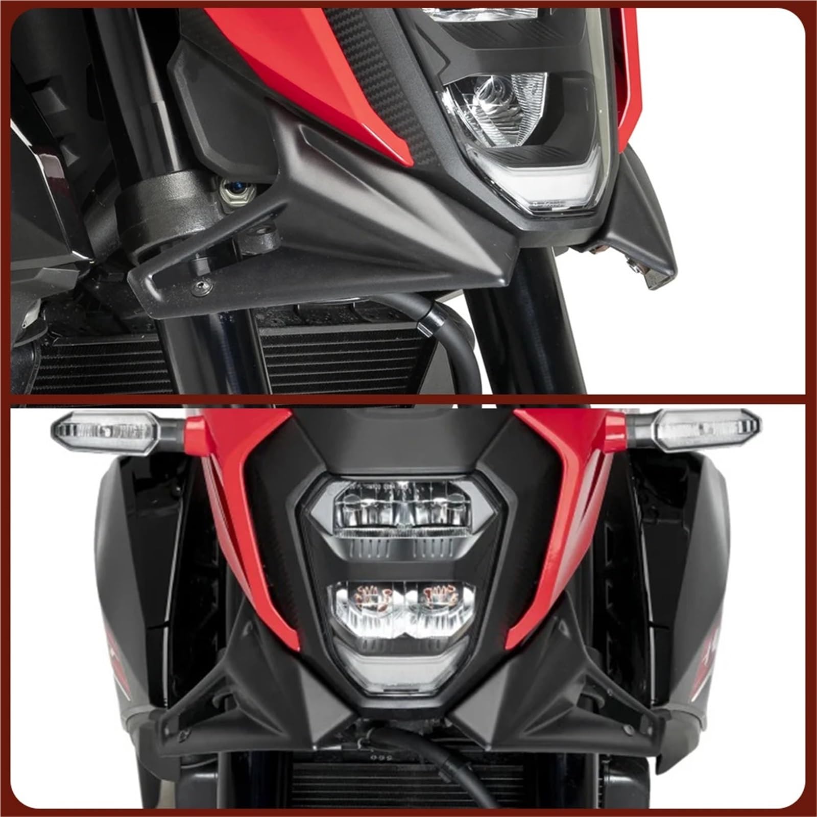 Front Bumper Splitter dachowy Pasuje do Honda CB500 Hornet CB 500 2024 2025 przedni spojler skrzydłowy dociskowy nagi aerodynamiczny owiewka skrzydełka