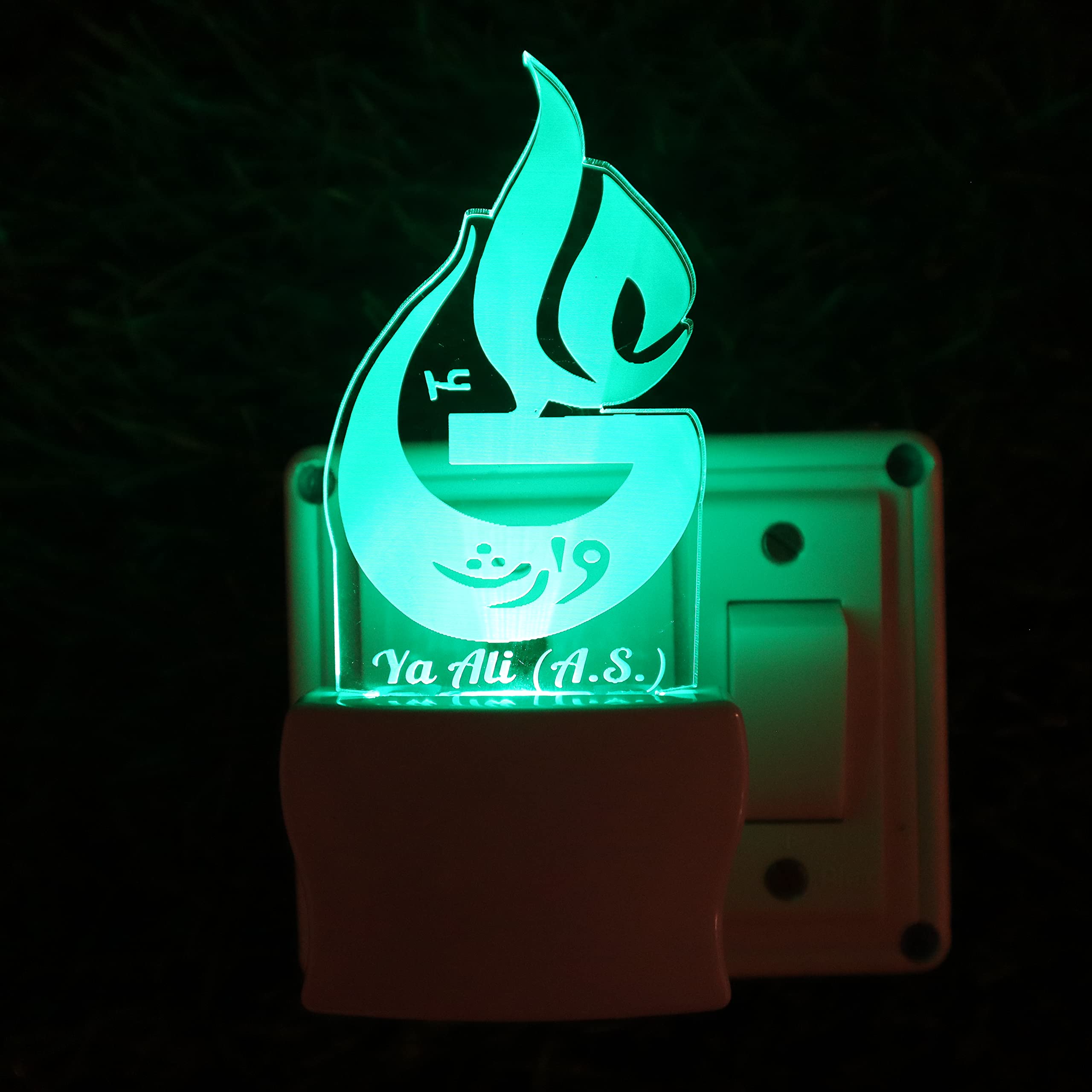 Bollywood Designer YA ALI 3D Optical Illusion Acrylic Night Lamp, 7 Colors RGB Auto Colour Changing LED Plug and Play Night Light, Office Light, Best for Gift - Pack of 1 (SD166,Multicolour, 3 Inch) 6