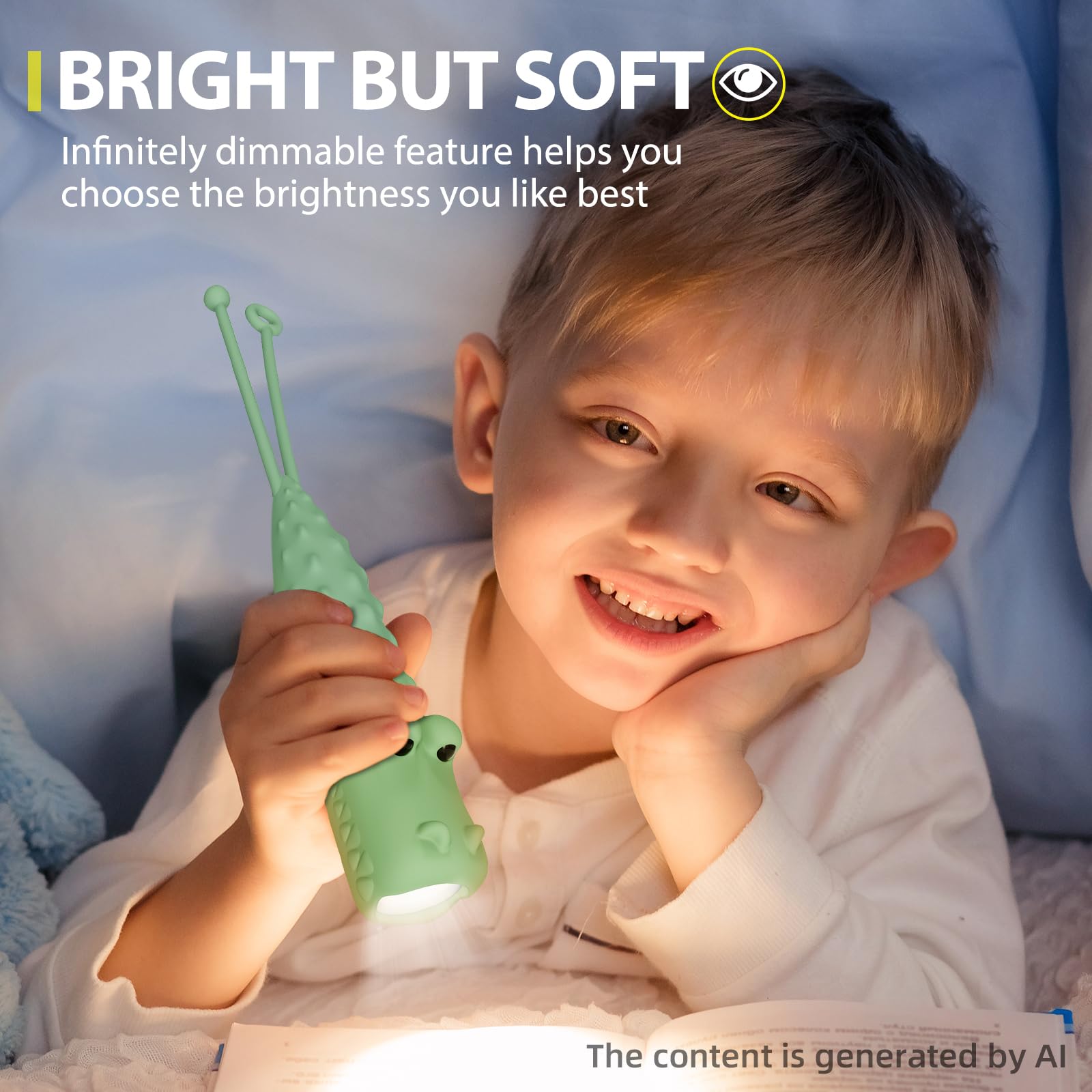 LOVERUIS Rechargeable Flashlights for Boys Kids Flashlight Dimmable Silicon Toddler Flashlight with Keychain Camping, Birthday Gift for Boys Children Ages 3-12 (Shark Crocodile) : Tools & Home Improvement