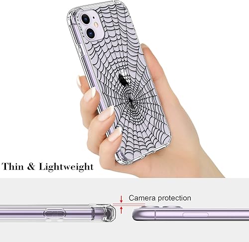 Miniatura 6 de ICEDIO - Funda para iPhone 11 con protector de pantalla, transparente y con modernos diseños florales, para niñas y mujeres, a prueba de golpes,