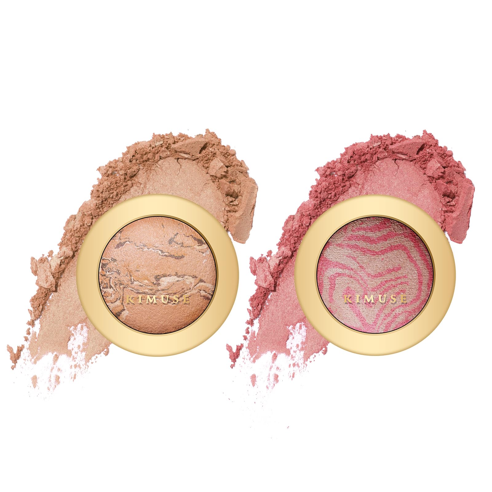 KIMUSE Lighting Glow Baked Foundation & Lightweight Natural Finish Baked Blush
