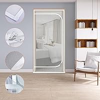 Vista 3 de Puerta mosquitera mejorada para mascotas, se adapta a puertas de 30 x 80 pulgadas, puerta de malla gruesa resistente a gatos para sala de estar