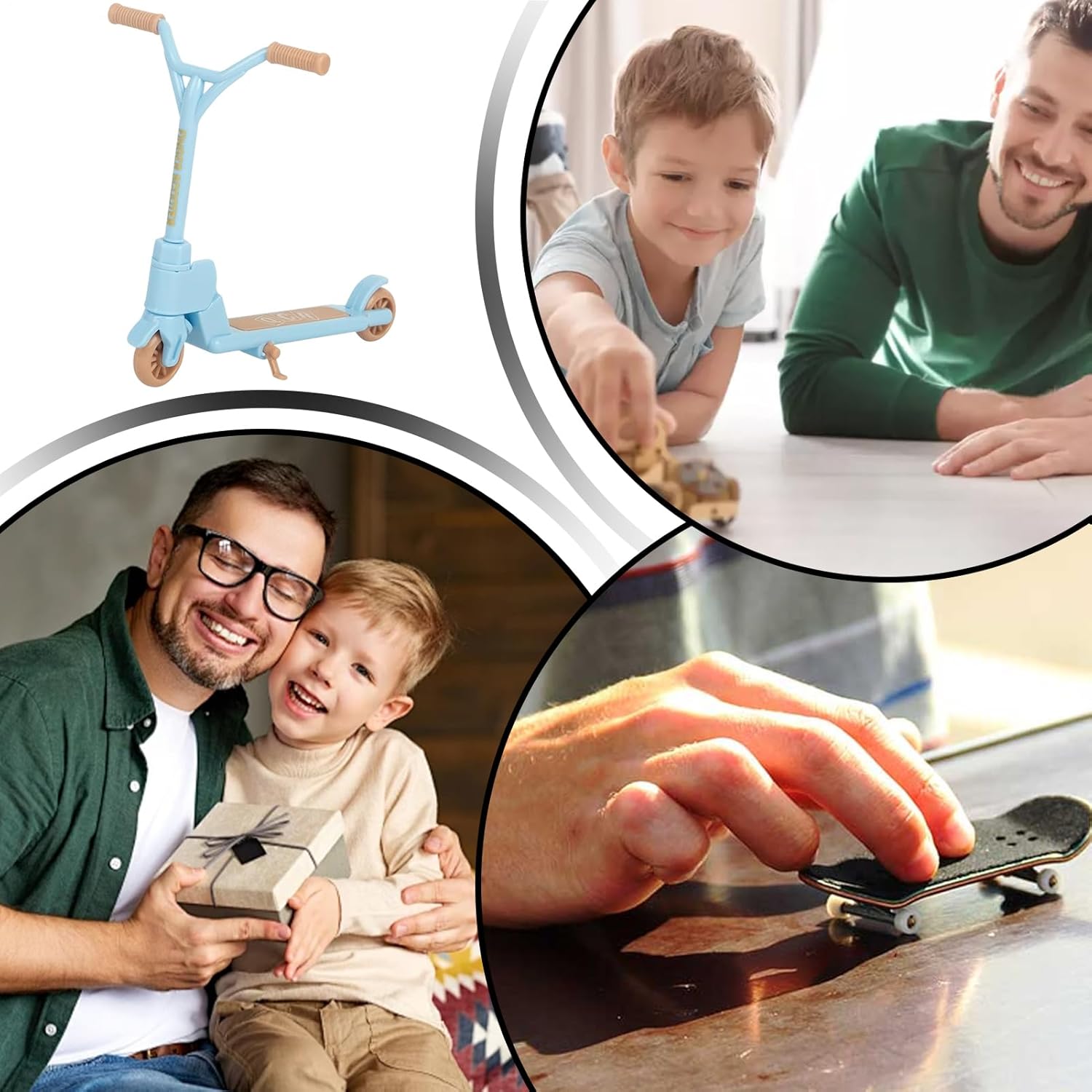 Finger Scooter, Foldable Non-Slip Desk Gadget, 1 Piece, Fingertip Toy Scooter, Fidget Toy, Easy to Use, for Kids Party Home School Travel Entertainment