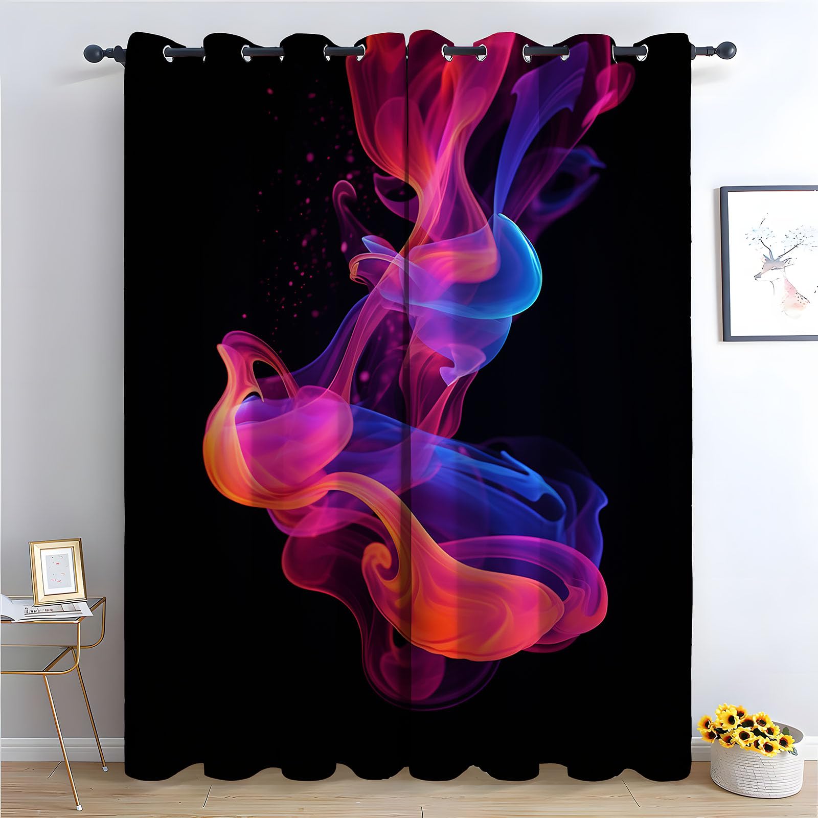 Rideau abstrait moderne pour illuminer une chambre ou un salon sombre