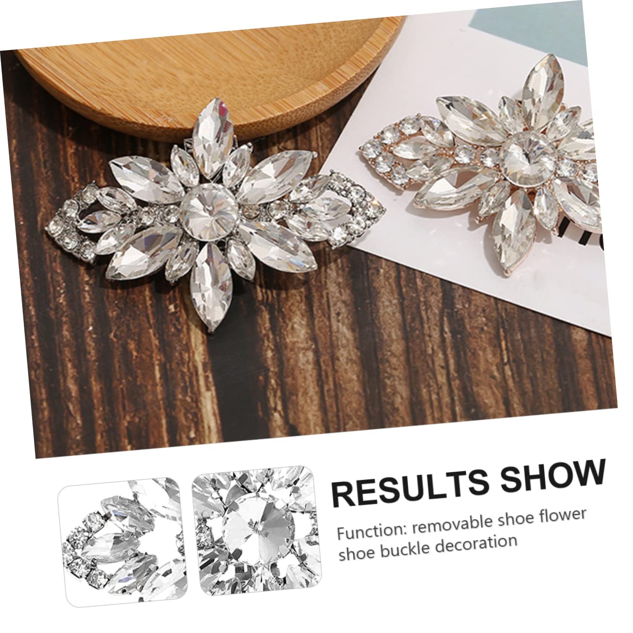 SOIMISS 6pezzi Fiore Di Cristallo Per Scarpe Fibbia Decorativa Con Strass Per Matrimonio e Cerimonie Clip Elegante Per Scarpe Sposa e Accessori Ballerine
