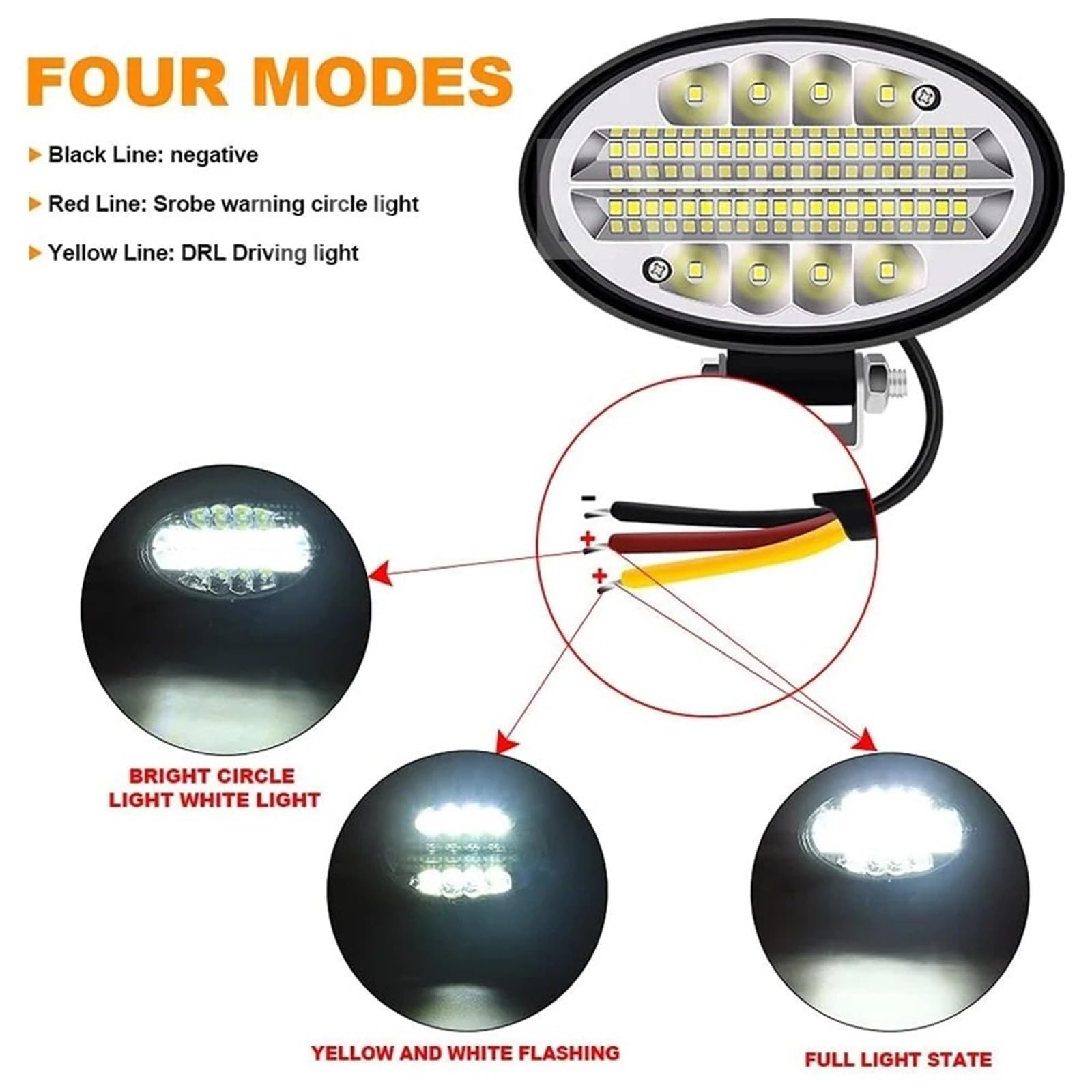 luz conducción Foco LED Para Grúa Minera, Volquete, Carretilla Elevadora, ATV, Luz Trabajo Ovalada Para Tractor, Lámpara Coche Cabina Todoterreno