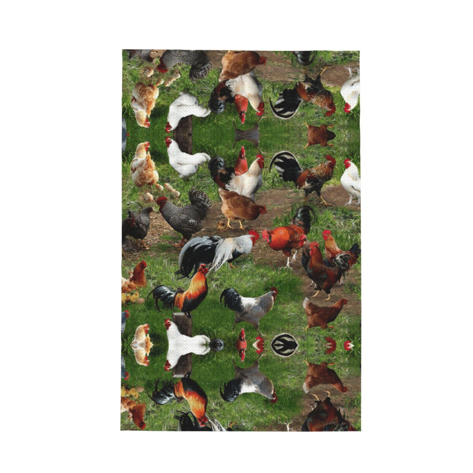 Xxahnbm Black Farm Animal Print Waffle Kitchen Towel,Absorbent Hand Towel