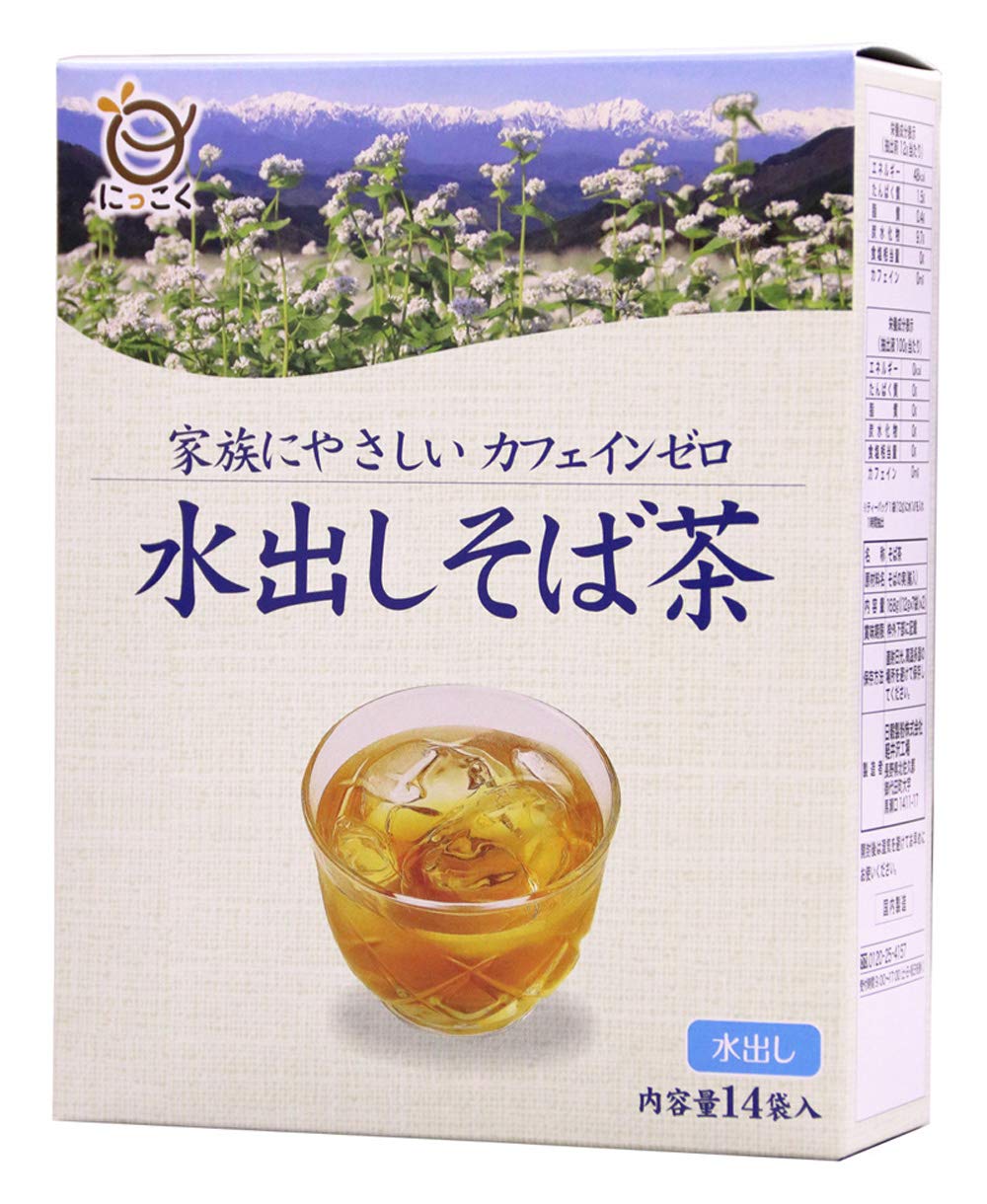 日穀製粉 水出しそば茶 168g ×2個 デカフェ・ノンカフェイン リーフ