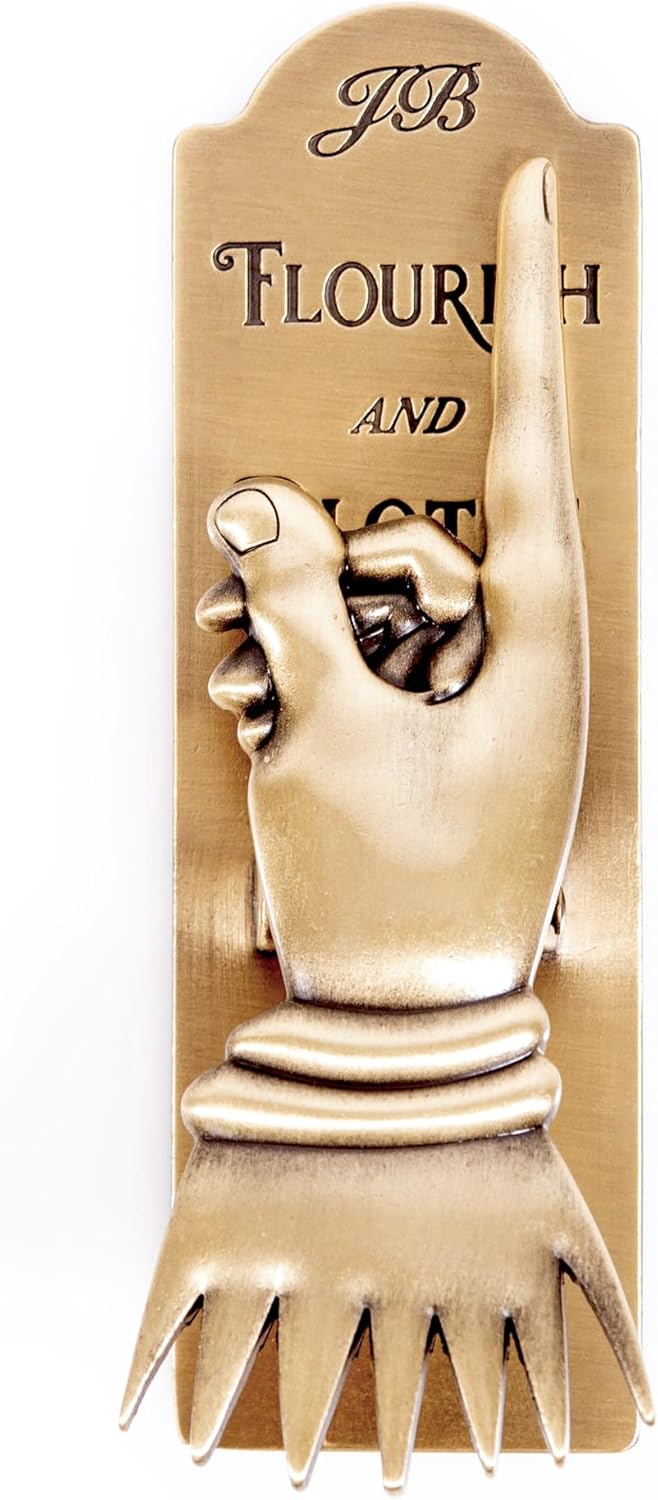 CON*QUEST Harry Potter Flourish & Blotts Hand Book Page Clip, Journal Clips, Paper Holders for Notebook, Bookmark to Hold Journal Open, Gold Metal, Officially Licensed Wizarding World Merchandise