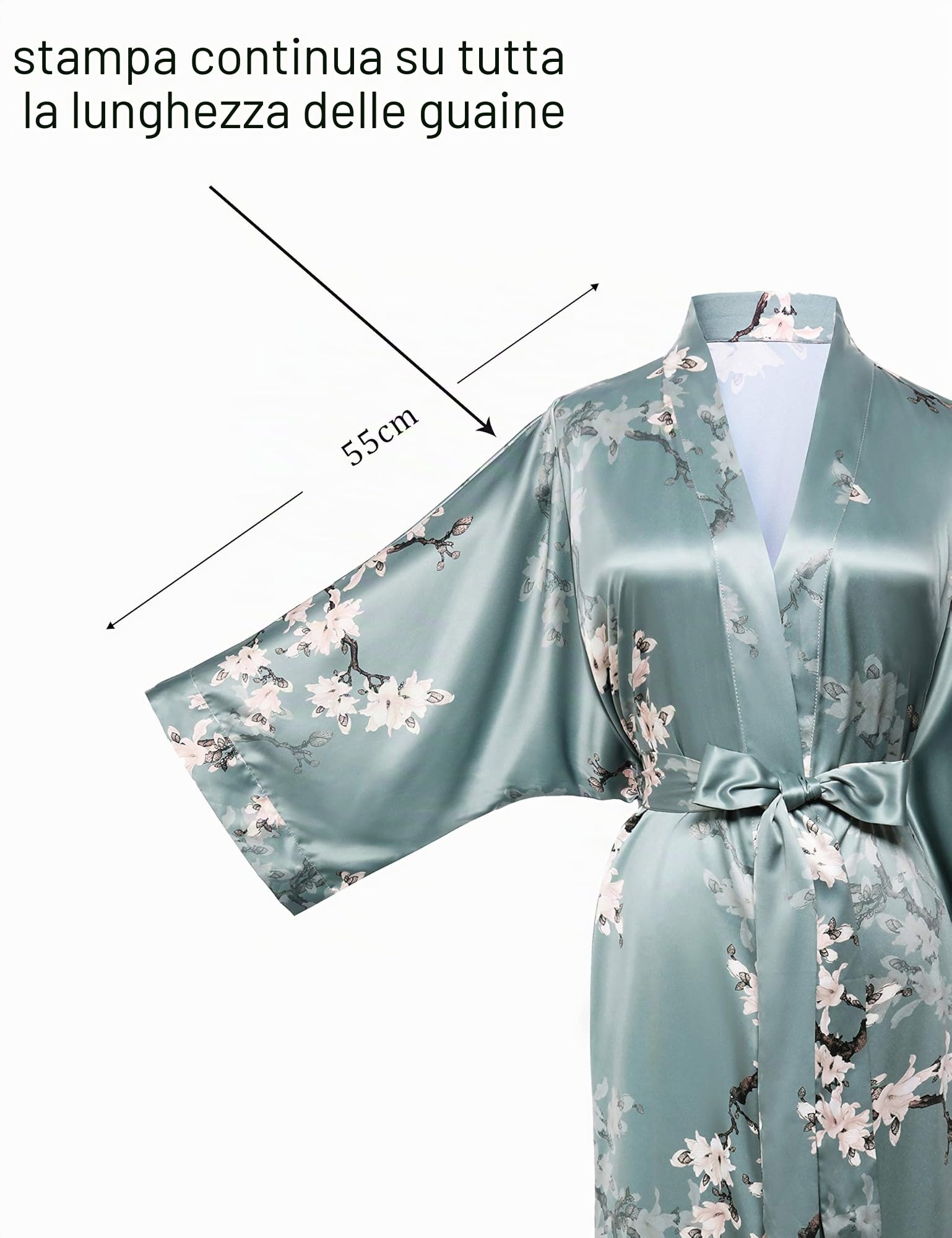 BABEYOND Kimono Dressing Gown Peacock Kimono Robe Kimono Cardigans for Women Wedding Girl's Bonding Party Pyjamas 135cm