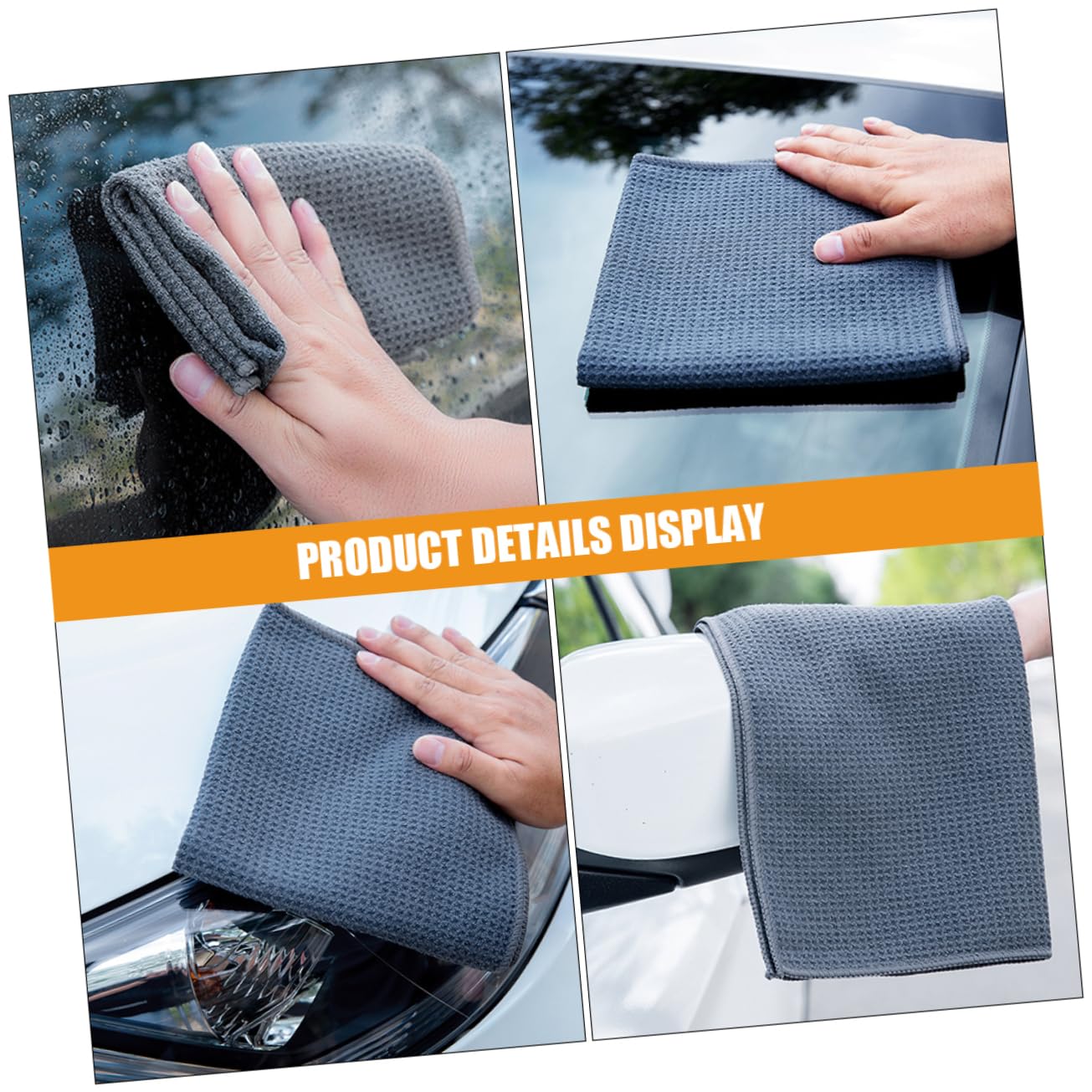ULTECHNOVO 5piezas Toalla De Microfibra Ultra Absorbente para Lavado De Autos Multiusos y Portátil para Limpieza De Vehículos y Superficies Domésticas