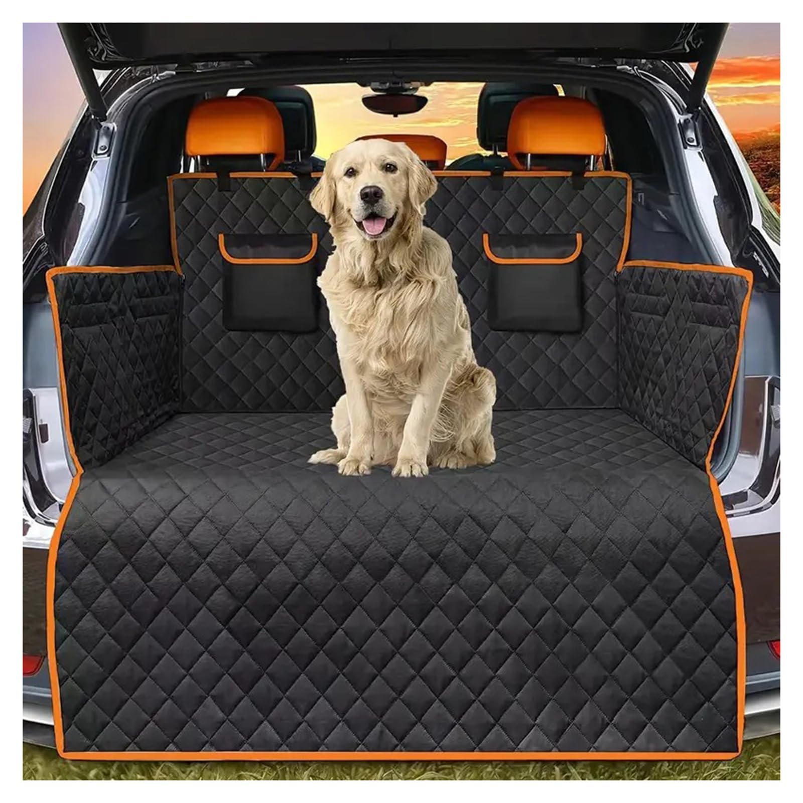 NHGTFOQ Dog Car Boot Liner, for Toyota Proace City Verso LWB/SWB 2020-2024 Waterproof Heavy Duty Pet Trunk Cover Scratchproof Non Slip SUV Bumper Protector Washable