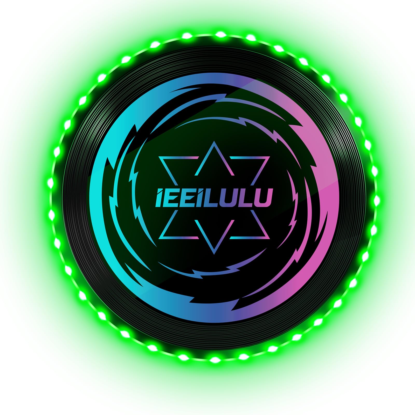 IEEILULU Disco Volador LED, Disco Volador, Disco Volador Iluminado con 49 LED, Reutilizable, Disco Ultimate Frisbee para Adultos Niños Actividades Al Aire Libre En Familia