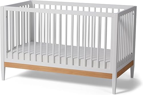 Little Seeds Cuna convertible Clover 4 en 1, color blanco verdadero/natural Blanco,Verde