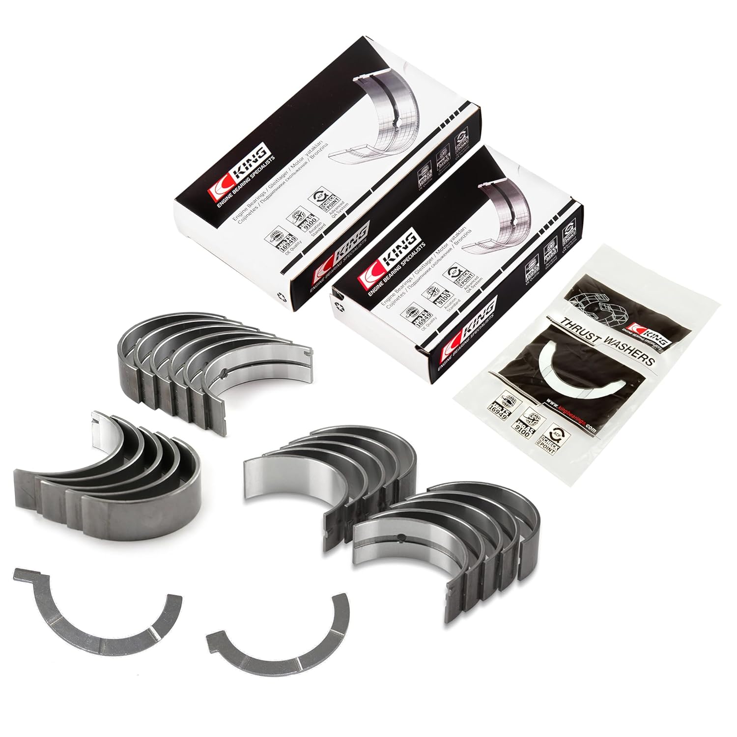 Evergreen SA-5494164217-1 Main Rod Bearings Compatible with/for 93-14 Ford Lincoln Mercury 4.6L SOHC 16V Romeo