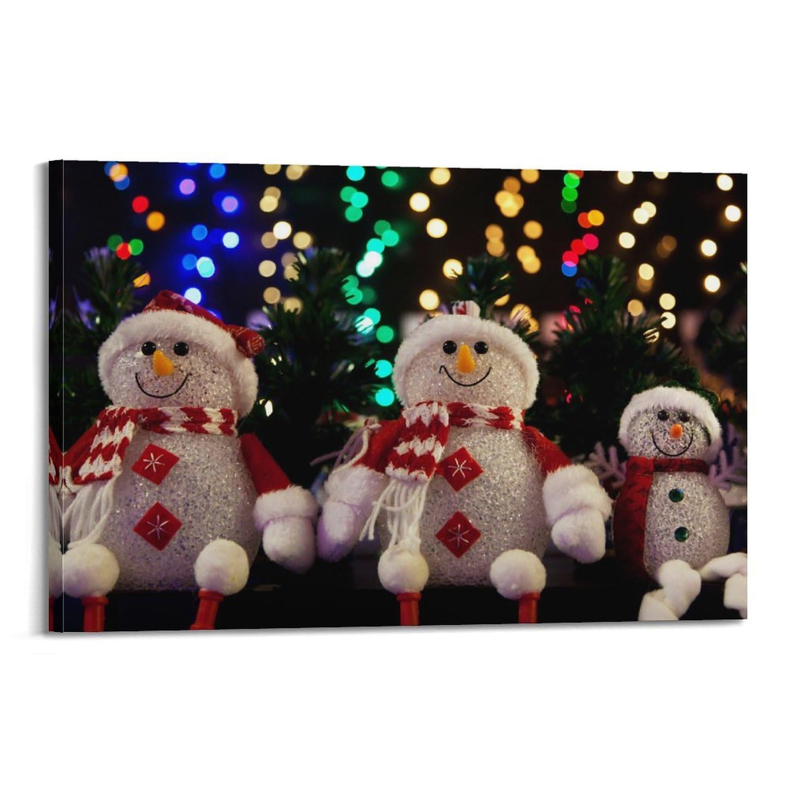 JTLFXY Christmas Poster Snowman Poster Decorative Painting Canvas Wall Posters And Art Picture Print Modern Family Bedroom Decor Posters 20x30inch(50x75cm)