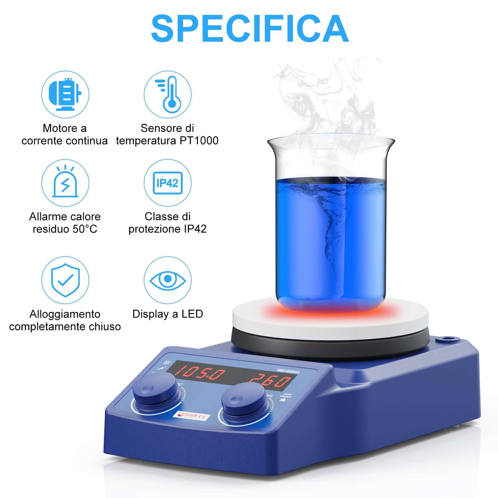 85-2 Agitatore Magnetico Agitatore Magnetico Miscelatore Termostato Riscaldamento P 010267484943 - Foto 5