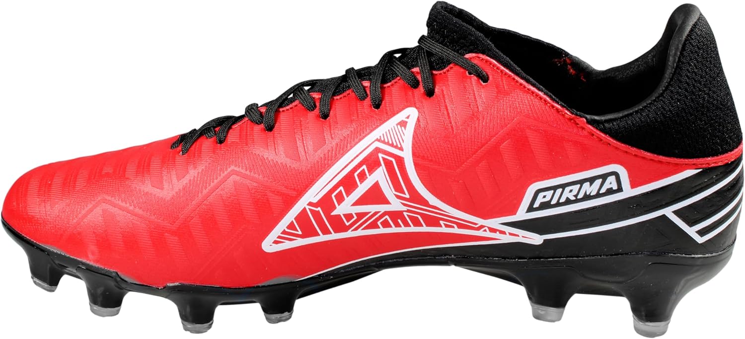 Pirma Soccer Cleats-Style 3046 - Skin Gamer Red/Black Firm Ground