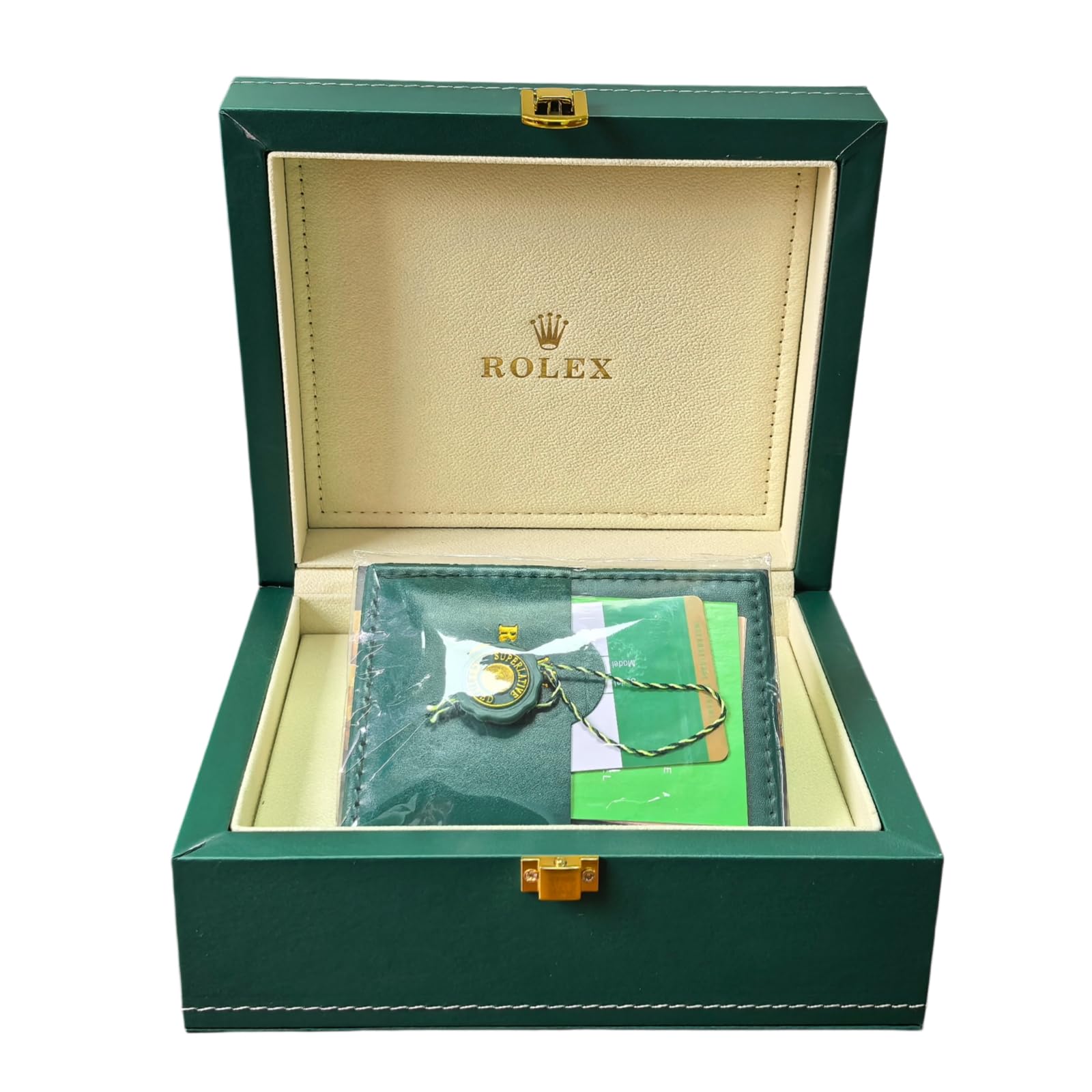 Scatola Regalo Presentazione Orologi Verde Set Imballaggio Completo Custodia Conservazione Supporto Display Set per Rolex