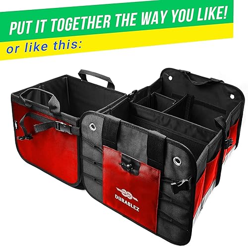Miniatura 6 de Organizador grande para maletero de automóvil, almacenamiento modular desmontable y plegable, para SUV, minivan, camión, sedán, furgoneta, 3