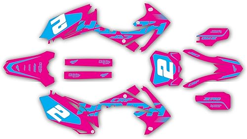 Miniatura 7 de Kit de gráficos para Honda CRF450R (2009-2012) Serie Flight Rojo 21 Mil-Dirt Pit Bike Adhesivos de Motocicleta, Adhesivo de Carreras de Motocross