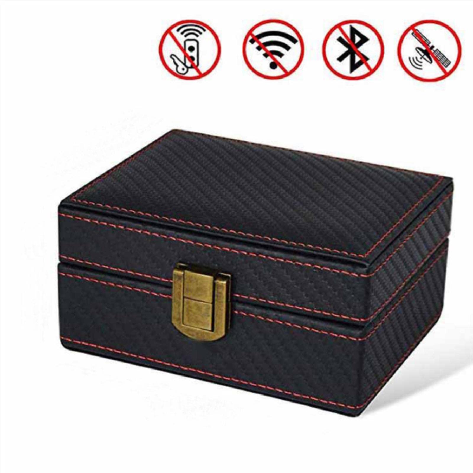 Faraday Caja para llaves de coche,caja de bloqueo de señales de llave de coche y bolsa para llaves sin llave,tarjetas de teléfonos móviles,bloqueador RFID,protector de señal de caja de almacenamiento