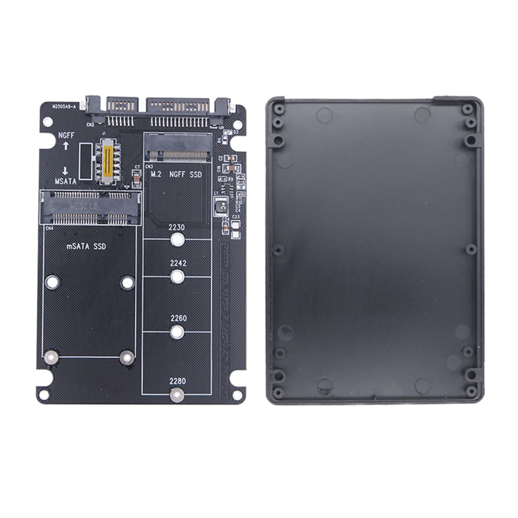 Carte Adaptateur M.2 NGFF/MSATA Vers SATA 3.0 - Convertisseur 2 En 1 Pour SSD, Boîtier Externe DIY