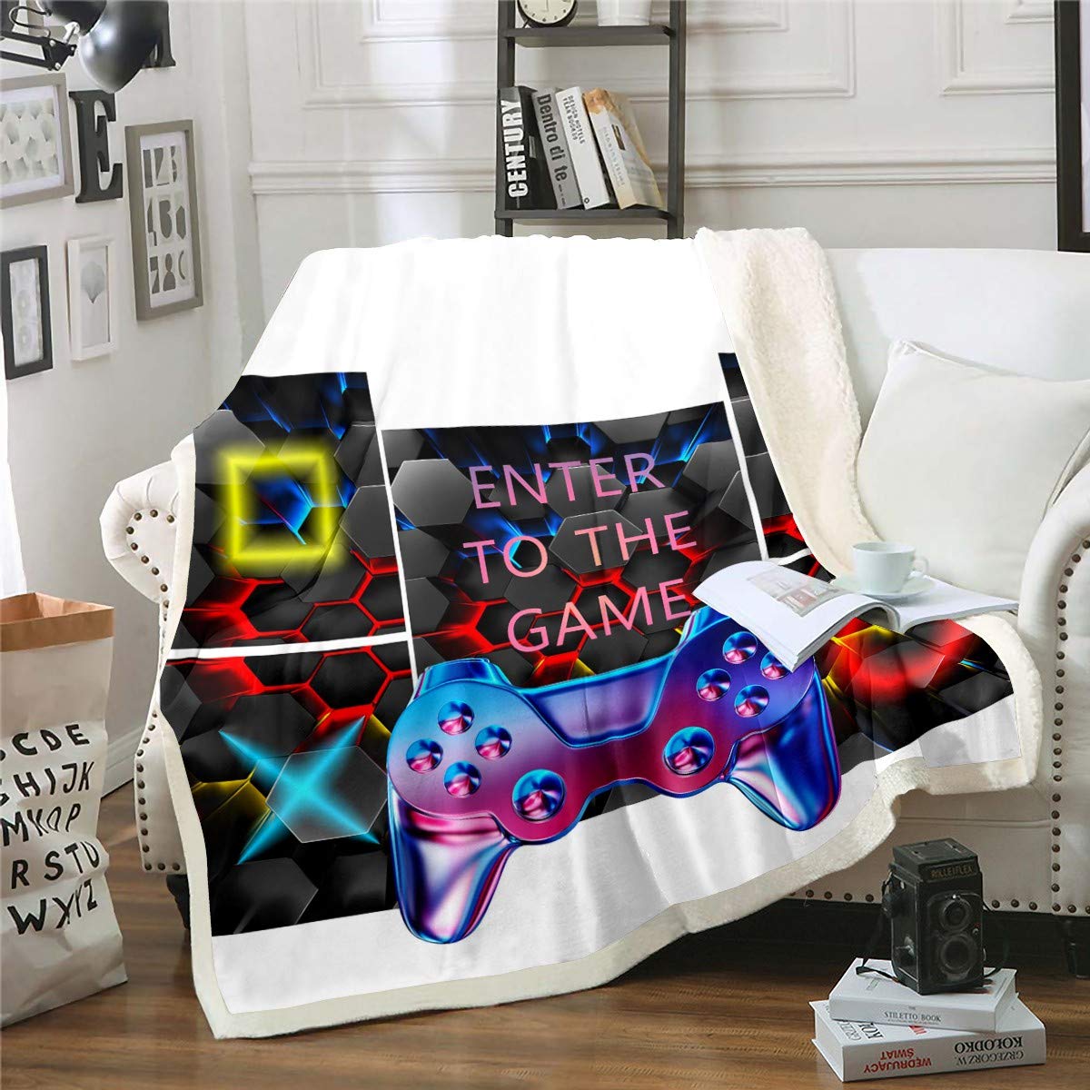 Jeuxvidéo Couverture floue pour canapé le cadeau d'anniversaire idéal pour ado